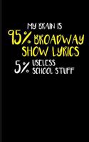 My Brain Is 95% Broadway Show Lyrics 5% Useless School Stuff: Actor Journal Notebook