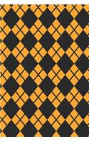 Retro Composition Notebook: College Ruled Notebook Composition Book Diary Orange Neon Diamond Pattern
