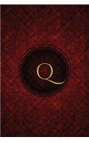 Monogram Q Blank Book: Notebook Journal Sketch(17 Monogram Crimson 150 Blank)