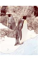 Penguin Notebook: 8.5 X 11 202 Wide Ruled Pages