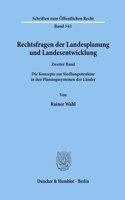 Rechtsfragen Der Landesplanung Und Landesentwicklung