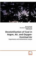 Devolatilization of Coal in Argon, Air, and Oxygen-Enriched Air