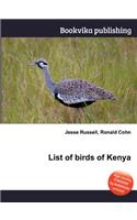 List of Birds of Kenya