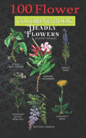 100 Flower Coloring Book