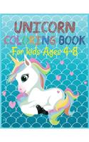 Unicorn coloring book for kids ages 4-8