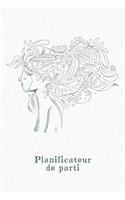 Planificateur de parti: Carnet à pois pour planifier vos fêtes et événements - Design: Une femme dans le vent