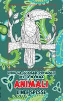 Libro da colorare per adulti per la mamma - Linee spesse - Animali