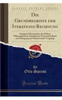 Die Grundbegriffe Der Iterations-Rechnung