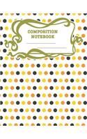 Composition Notebook: A 8.5x11 Inch Matte Softcover Paperback Notebook Graph Paper Journal - 120 pages 4x4 Grids -Geometric Pattern Yellow Orange Horizontal Plaid