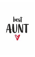 best Aunt: Tante mit Herz I Notizbuch mit linierten Seiten I Geschenkidee Patentante