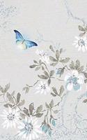 Simply Dots Dot Journal Notebook - Serenity Butterfly with Blue and White Flowers: Dot Grid Booklet to Draw and Write Your Past, Present and Future Life Experiences.