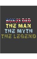 Bonus dad The man The Myth The Legend: Bonus dad gifts. 8.5 x 11 size 120 lined pages the man the myth the legend fathers day gifts.The man the myth the legend notebook.Fourth 4th of july