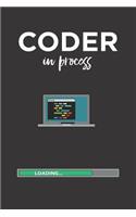 CODER in process Journal: Composition Notebook, app coder web programmer to write in