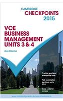 Cambridge Checkpoints VCE Business Management Units 3 and 4 2015 and Quiz Me More
