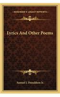 Lyrics And Other Poems