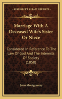 Marriage With A Deceased Wife's Sister Or Niece