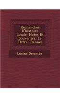 Recherches D'Histoire Locale