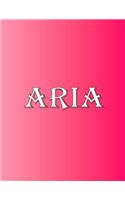 Aria: 100 Pages 8.5" X 11" Personalized Name on Notebook College Ruled Line Paper