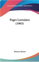 Pages Lorraines (1903)
