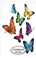 Notebook Journal Dot-grid, Colorful Butterflies