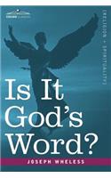 Is It God's Word