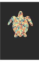 Turtle Mosaic: Dotted Bullet Notebook (6" x 9" - 120 pages) Animal Mosaic Themed Notebook for Daily Journal, Diary, Gift