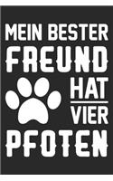 Mein Bester Freund Hat Vier Pfoten: Din A5 Kariertes Heft (Kariert) Mit Karos Für Hundehalter - Notizbuch Tagebuch Planer Hunde Hundebesitzer - Notiz Buch Geschenk Gabelstapler Hundeli