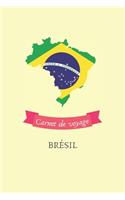 Carnet de voyage Brésil: Journal de voyage personnalisé à compléter - Cahier de 100 pages pour 50 destinations - Spécial Brésil