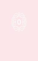 O: 110 Dot-Grid Pages - Monogram Journal and Notebook with a Light Pink Background and Simple Vintage Elegant Design - Personalized Initial Letter Jour