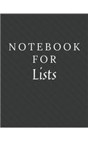 Notebook For Lists