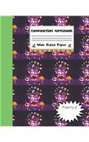 Composition Notebook Wide Ruled Paper: Scary Halloween Candy Themed Journal - Fun Gift for Girls Boys Teens Teachers & Students - Blank Lined Workbook for Work or School. Trick or Treat E