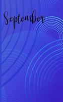 September Birthday Month: Birthstone: Sapphire: 6x9 College Ruled Notebook