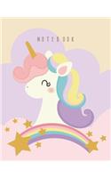 Notebook: Cute unicorn on yellow cover and Dot Graph Line Sketch pages, Extra large (8.5 x 11) inches, 110 pages, White paper, Sketch, Draw and Paint(2 Cute Unicorn on Yellow Notebook)