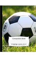 Soccer Composition Notebook, Graph Paper