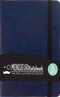 Monsieur Notebook - Real Leather Navy Sketch