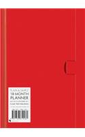 Red standard plain & simple 18 month planner 2017