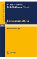 Continuous Lattices