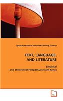 Text, Language, and Literature