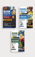 Examcart Bank Clerk & PO Maths, Reasoning & English Question Bank For all 2024 Bank Exams in English (3 Books Combo)