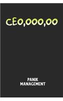 CEO, OOO, OO - Panik Management: Arbeitsbuch, um seine Angst oder Panik zu verstehen und in den Griff zu bekommen.