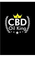 CBD Oil King: Lined Journal - CBD Oil King Black Dope Fun-ny Weed Marijuana Hobby Gift - Black Ruled Diary, Prayer, Gratitude, Writing, Travel, Notebook For Men W