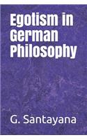 Egotism in German Philosophy