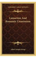 Lamartine and Romantic Unanimism