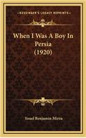When I Was a Boy in Persia (1920)