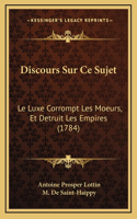 Discours Sur Ce Sujet