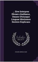... Sive Interpres Ebraeo-chaldaeus, Omnes Utriusque Linguae Idiotismos Dextere Explicans