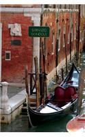 Parked Gondola Boat in Venice, Italy Journal: 150 Page Lined Notebook/Diary