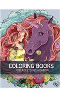 Big Book of Horse Flowers Decorative Adult Coloring Book