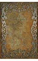 Monogram Pentagram (Neopaganism) Notebook: (46 Monogram Rustic 150 Lined)