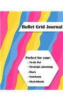 Bullet Grid Journal: Colorful Graphic: Bullet Grid Journal, 150 Dot Grid Pages (8"x10") Dot Grid Journal for Design Book, Work Book, Planner, Dotted Notebook, Bullet Jou(13 Journal)